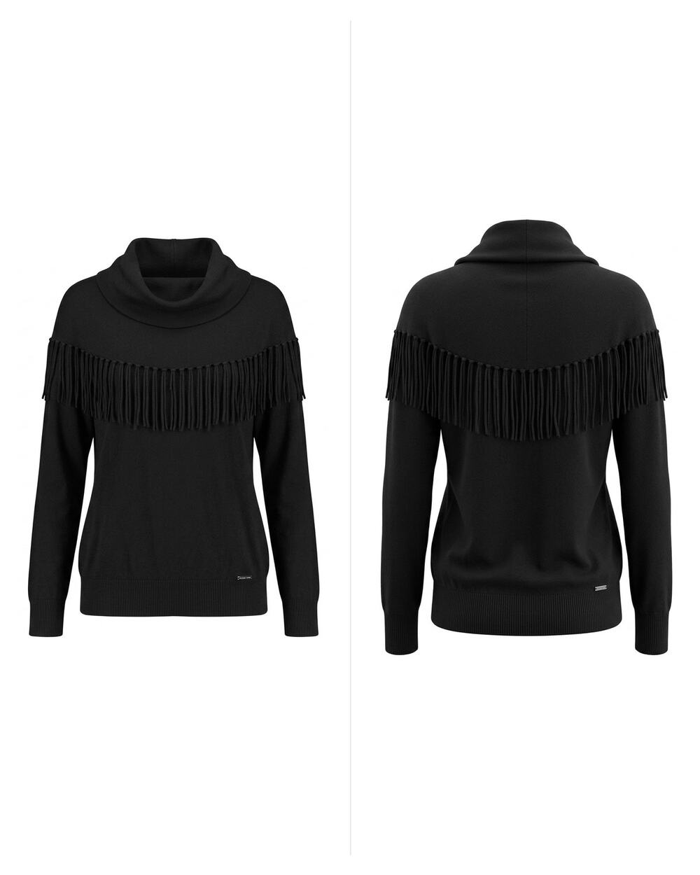 Michael Kors Cowl Neck Fringe Knit Pullover Sweater Women See Measurements